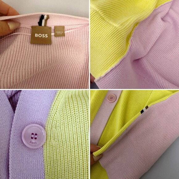 ɢᴜᴄ ʙᴏꜱꜱ ᴡᴏᴍᴇɴ’ꜱ ᴘᴀꜱᴛᴇʟ ᴄᴏʟᴏʀ-ʙʟᴏᴄᴋ ᴄᴀʀᴅɪɢᴀɴ - Picture 15 of 16